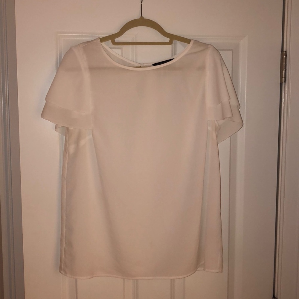 White Short Sleeved Blouse